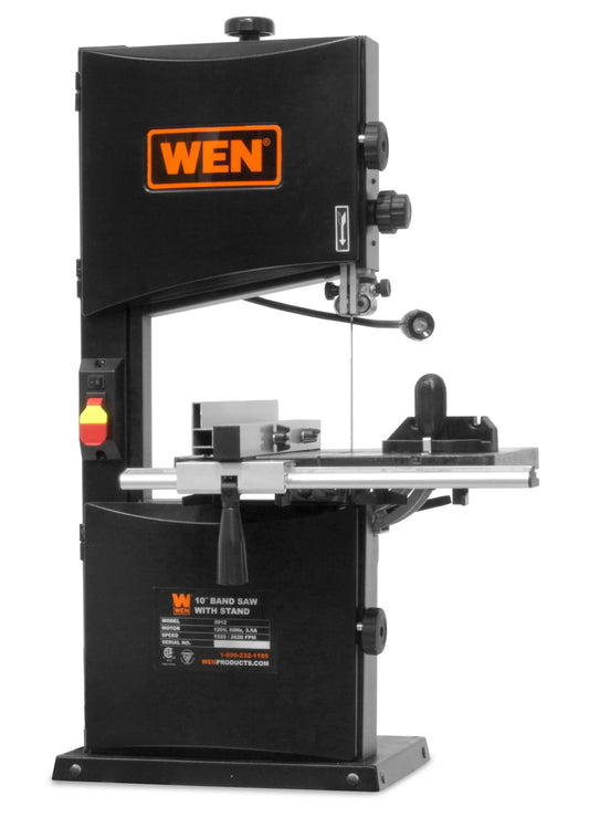 Wen 3.5 Amp 10-inch Two-Speed Band Saw with Stand and Worklight BA3962