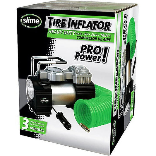 Slime 40031 Metal 12V 150 PSI 1-Stage Air Compressor 15 ft