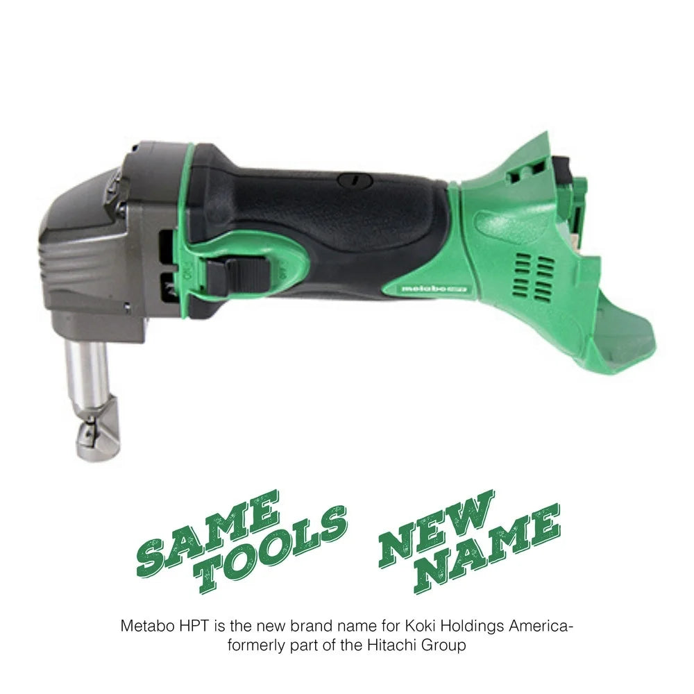 Metabo HPT 18V MultiVolt Cordless Nibbler | Tool Only - No Battery | For Ribbed Metal Panels | 180 Degree 3-Stop Die Holder | CN18DSLQ4