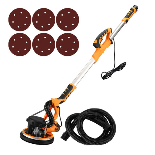 9-inch Electric Drywall Sander 225MM Wall Grinding Machine Putty Dustless Self -vacuum LED Long Rod Polishing Sand Paper Machine ,Low Vibration