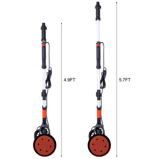 Drywall Sander, 780W Electric Drywall Sander with Vacuum Dust Collection 6.5A Motor Dustless Floor Sander with Variable Speed 900-1800RPM, LED Light, Extendable & Foldable Handle,,