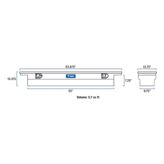 UWS TBS-63-SL-LP-B Crossover Aluminum Tool Box