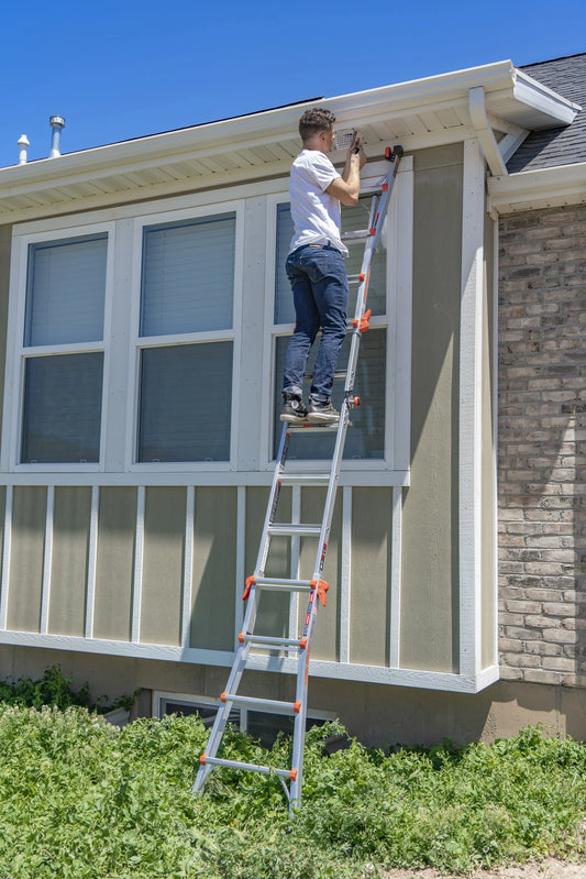 Little Giant LT M17 Aluminum Multi-Use Ladder with Wheels, Type 1A - 300 lbs. Rated