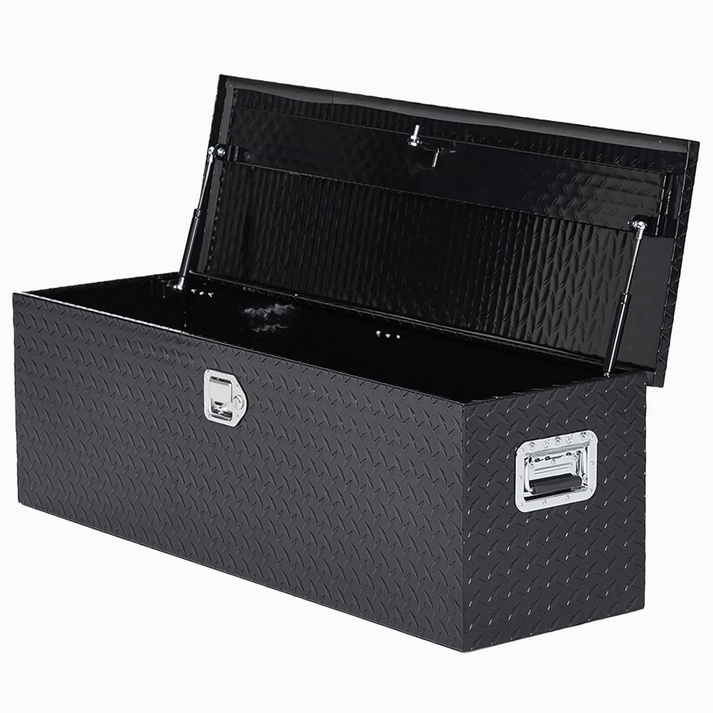 Mescukay 48" Aluminum Truck Tool Box for Pickup Truck Bed RV Toolbox, Heavy Duty Tool Storage Box, Waterproof Storage Organizer Chest with Handle and Lock, 48"x15"x15"