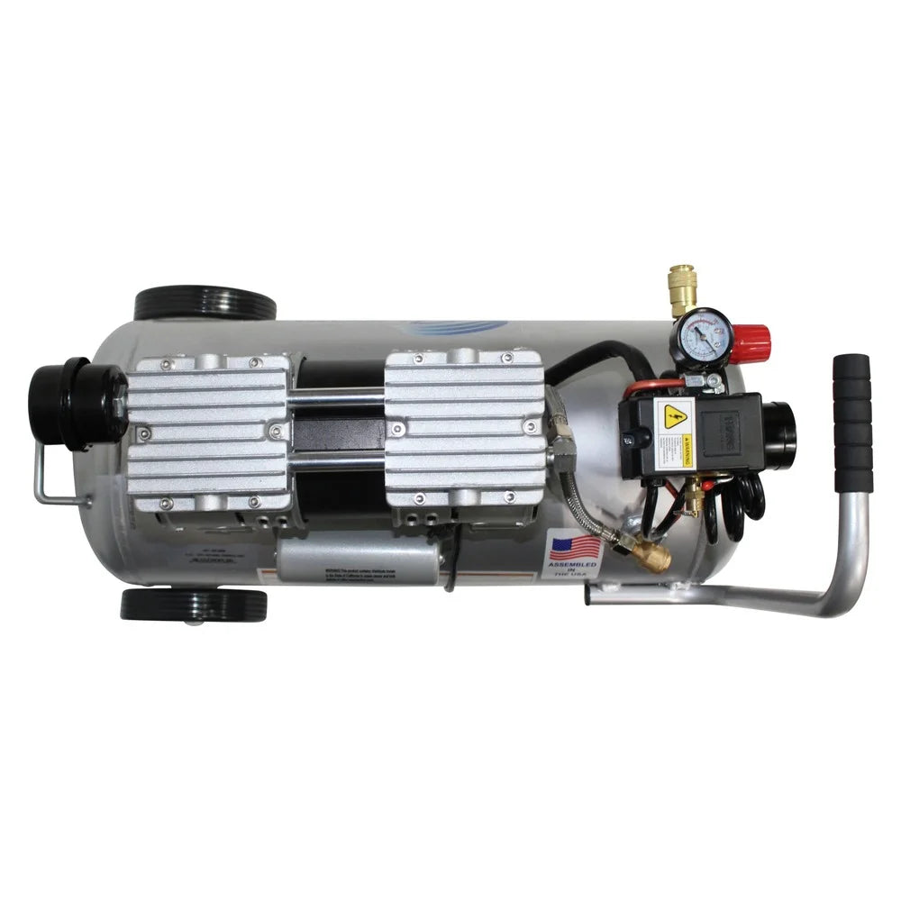 California Air Tools CAT-8010AD 1 HP 8-Gal. Ultra-Quiet and Oil-Free Steel Tank Air Compressor with Auto Drain Valve