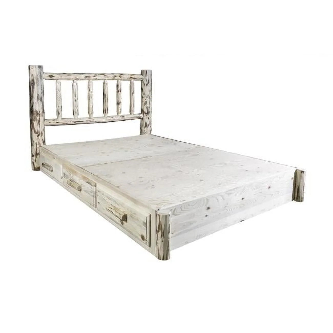 Montana Woodworks MWSBPF Montana Collection Full Platform Bed with Storage, Ready to Finish