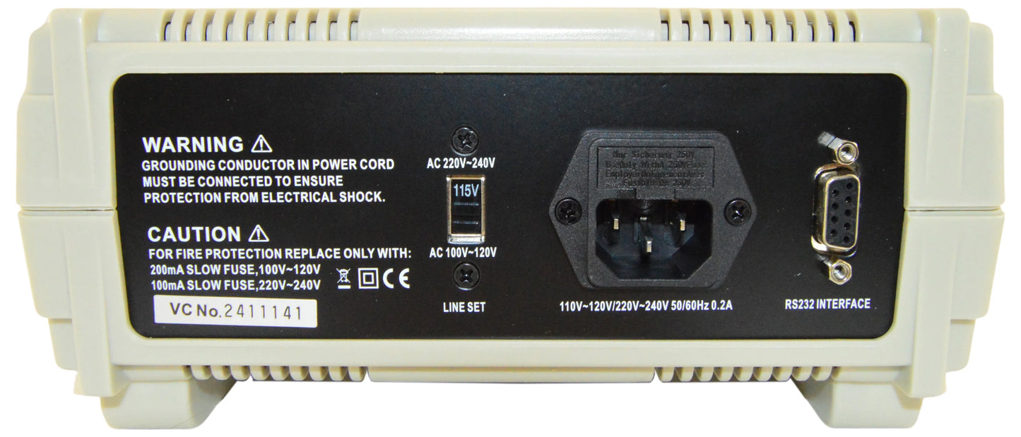 Bench Digital Multimeter with Software for Function Generator via RS-232 Computer Interface (VC8145)