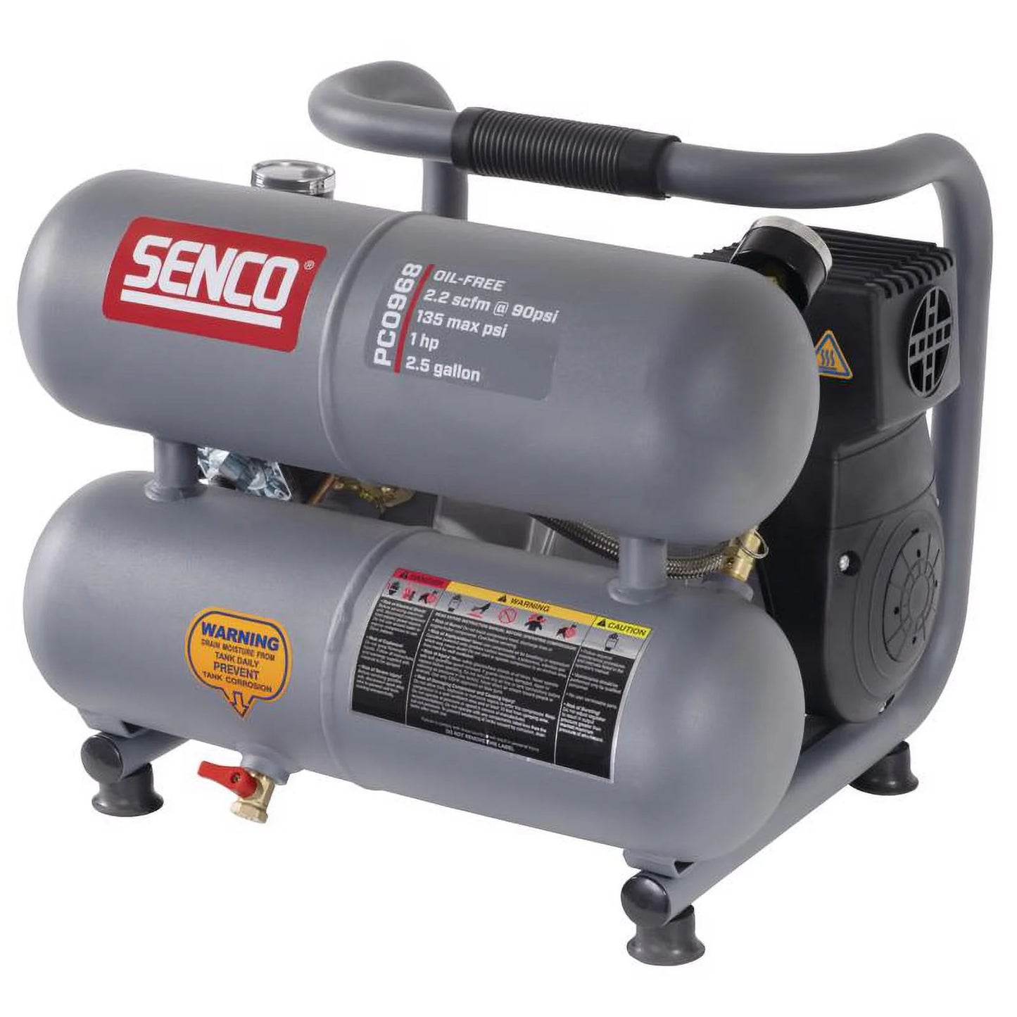 Senco 2.5 Gallon, 1.5HP, 135 PSI Portable Air Compressor