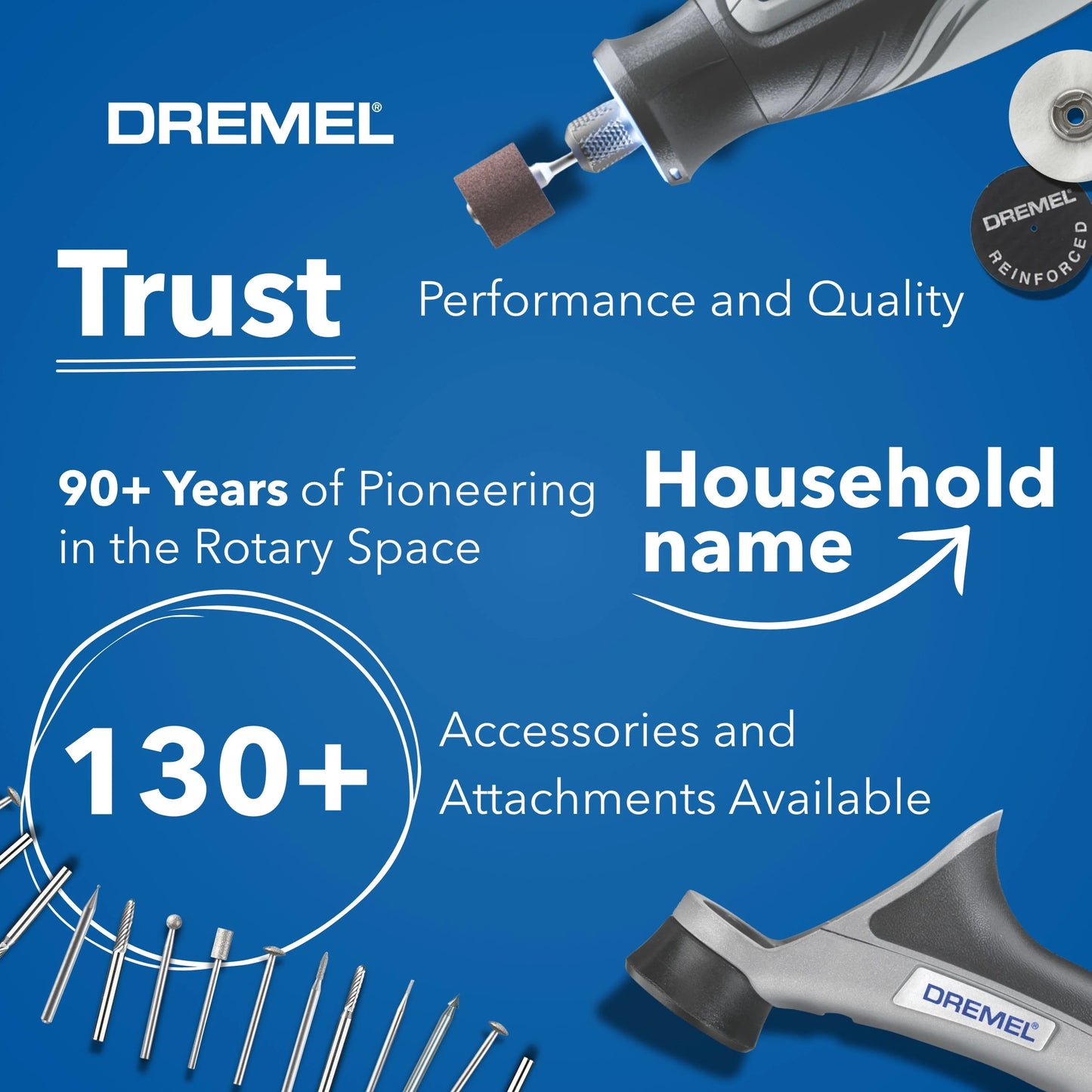 Dremel 8150-N/20 8V-Cordless Variable Speed Rotary Tool, Integrated 2Ah Battery, LED Nose Cap Light, 20 Accessories