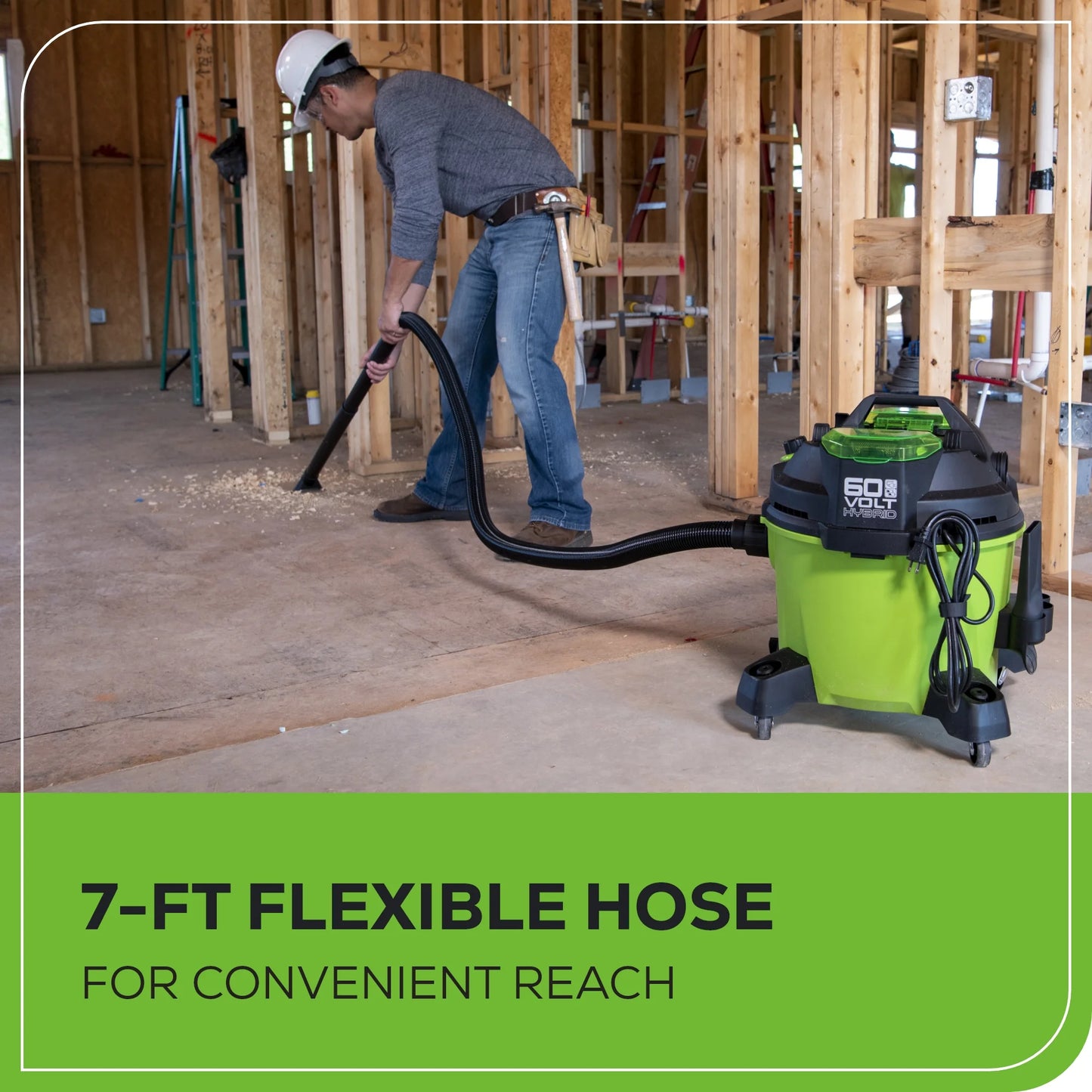 Greenworks 60V 9-Gallon AC/DC Wet/Dry Vacuum (Tool Only)