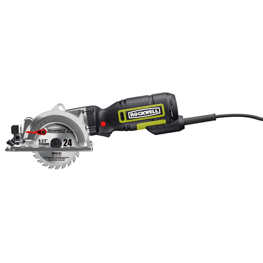Rockwell RK3441K 4-1/2" 5 Amp Compact Corded Circular Saw Tool Kit, 3500 RPM