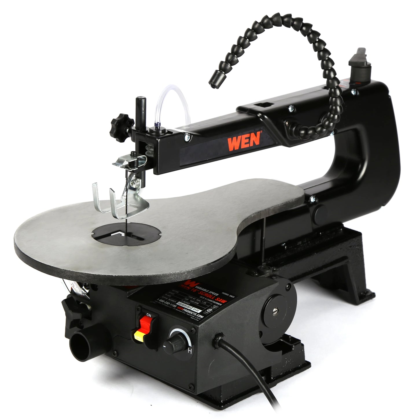 WEN 16-Inch Variable Speed Scroll Saw with Easy-Access Blade Changes and Work Light