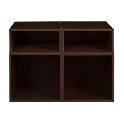 Regency Niche Cubo Modular Storage Shelf with Optional 2 Full and 2 Half Sized Folding Storage Bins