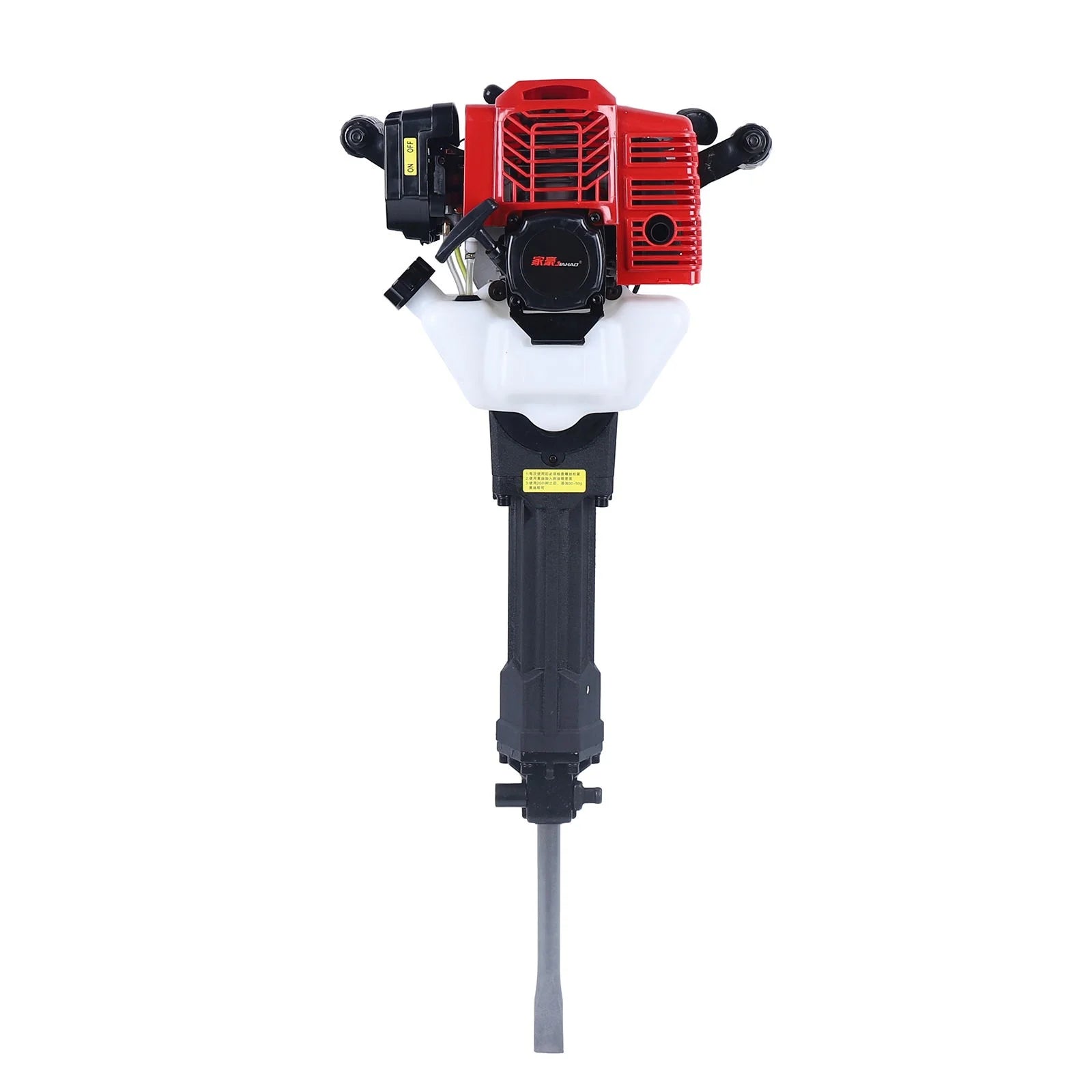Wuzstar 52cc 2 Stroke Gas Demolition Jack Hammer Concrete Breaker Drill with 2 Chisels 6500RPM 1900W