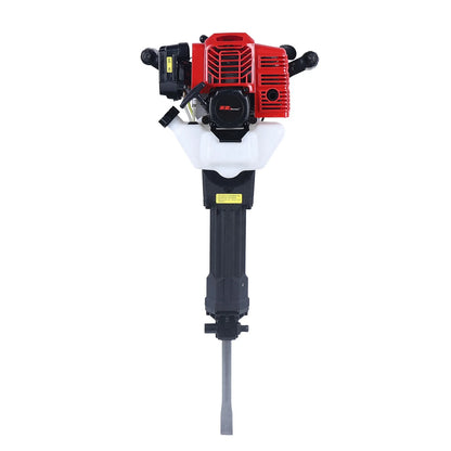 Wuzstar 52cc 2 Stroke Gas Demolition Jack Hammer Concrete Breaker Drill with 2 Chisels 6500RPM 1900W