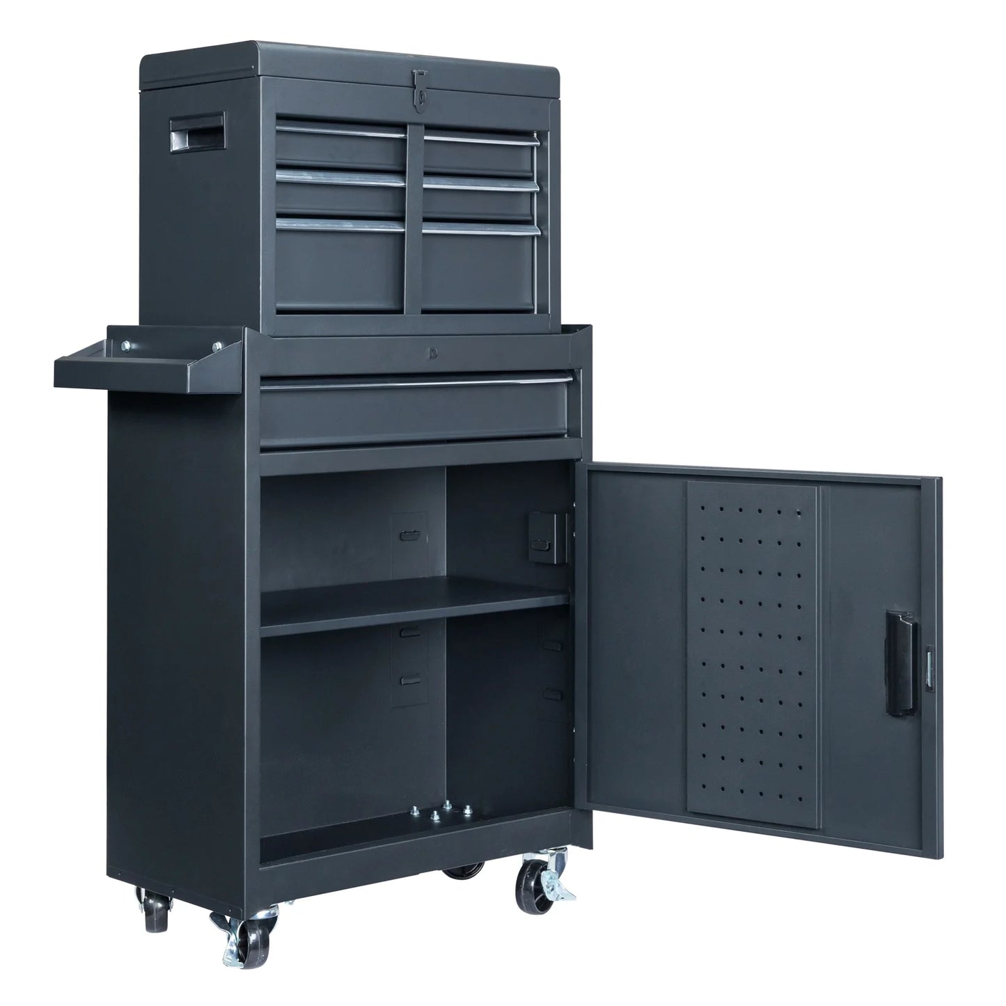 BaytoCare 4-Drawer Rolling Tool Chest for Garage, Warehouse, Factory, Black