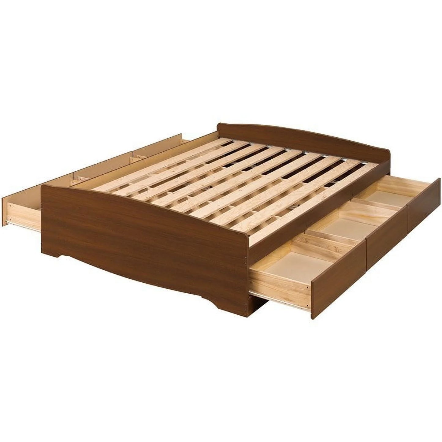 Bowery Hill Queen Platform Storage Bed in Cherry