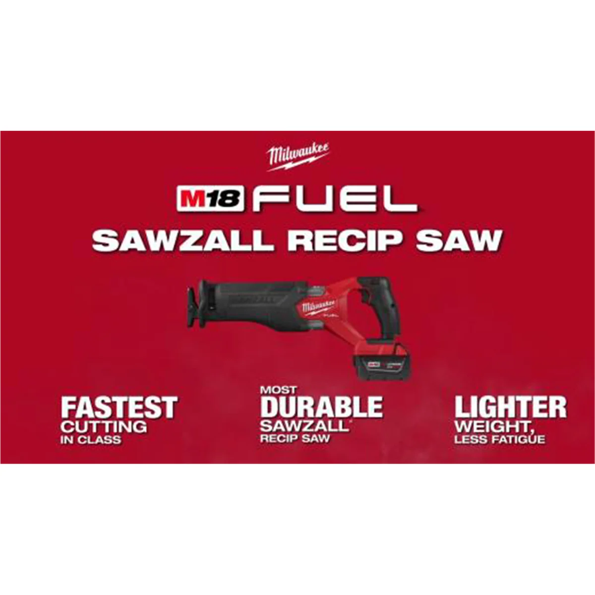 Milwaukee Tool M18 FUEL SAWZALL Reciprocating Saw - 2 Battery XC5.0 Kit
