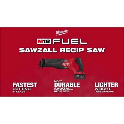 Milwaukee Tool M18 FUEL SAWZALL Reciprocating Saw - 2 Battery XC5.0 Kit