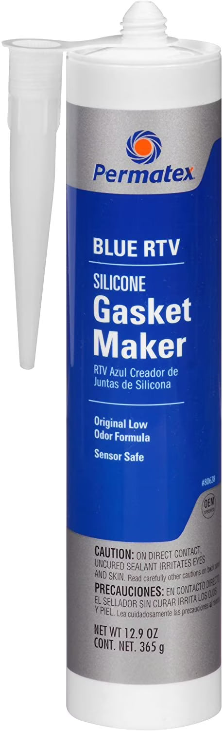Permatex 80628-12PK Sensor-Safe Blue RTV Silicone Gasket Maker, 12.9 oz. Pack of 12