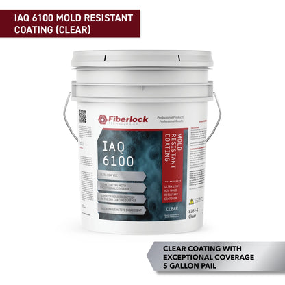 Fiberlock IAQ 6000HD Heavy Duty Mold Resistant Coating, White, 5 Gallon