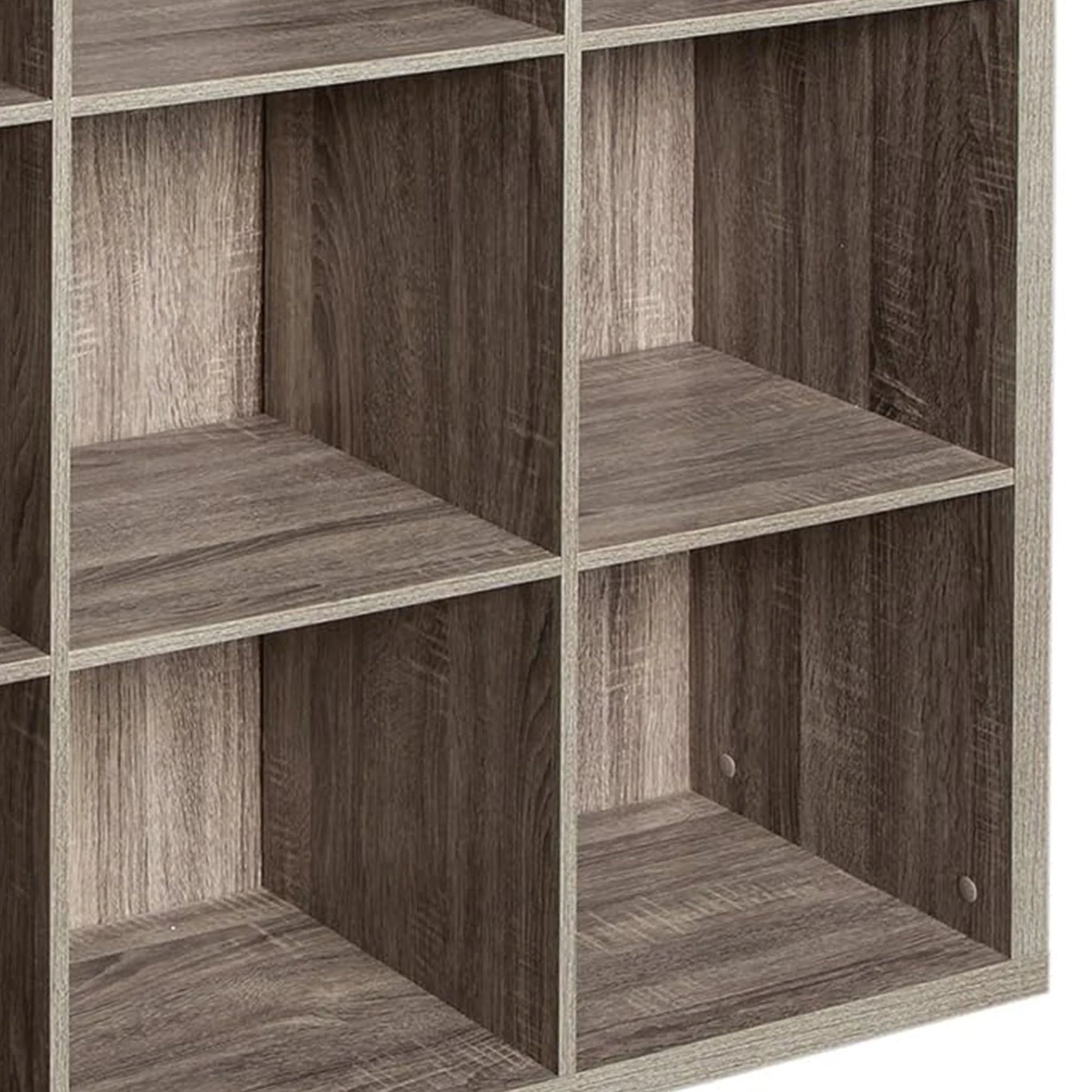 ClosetMaid 9 Cube Storage Shelf Bookshelf Organizer with Back Panel, Gray