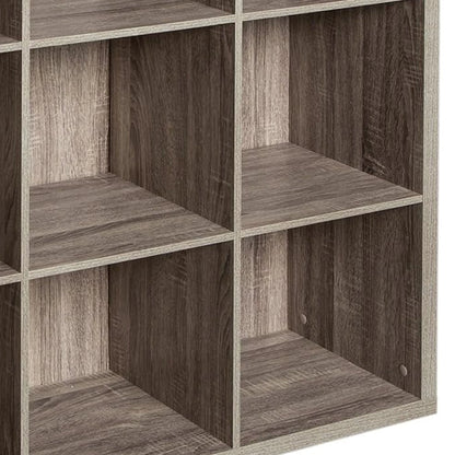 ClosetMaid 9 Cube Storage Shelf Bookshelf Organizer with Back Panel, Gray