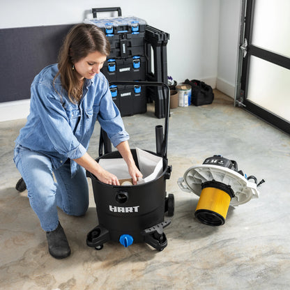 HART 12 Gallon 6 Peak HP Wet/Dry Vacuum, VOC1212PW 3701