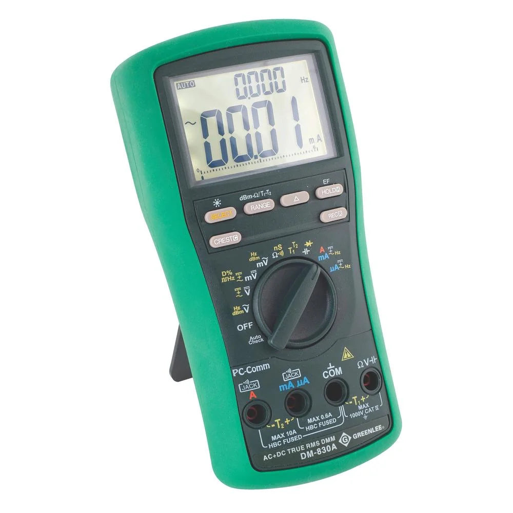 Greenlee DM-830A Digital Multimeter - TRMS, AC/DC, Dual Temp
