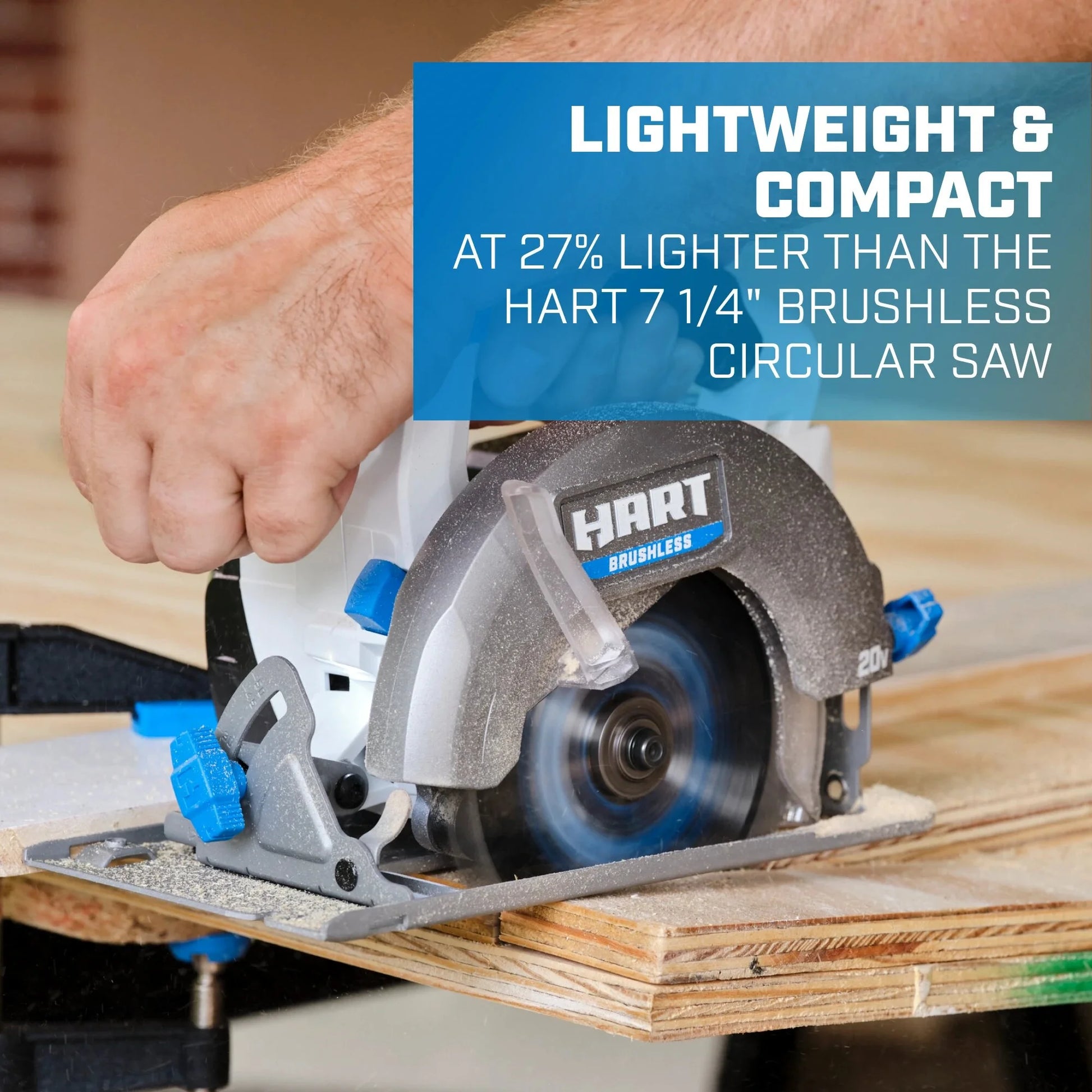 HART 20-Volt Brushless 5-1/2-inch Compact Battery-Powered Circular Saw (Battery Not Included) New Condition