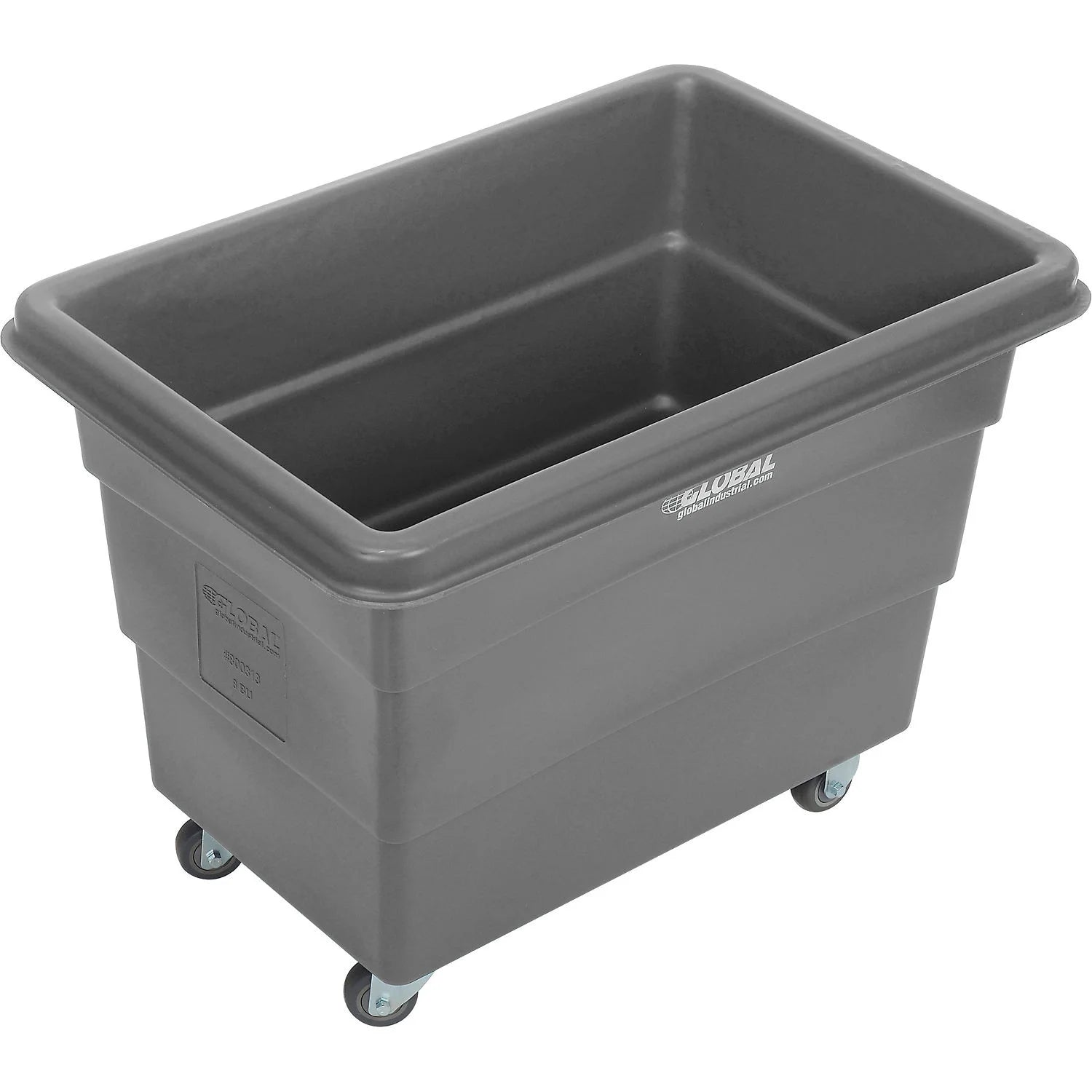 8 Bushel Plastic Bulk Box Truck, Direct Mount Base, Gray, 33-3/10"L x 24-3/5"W x 27-2/5"H