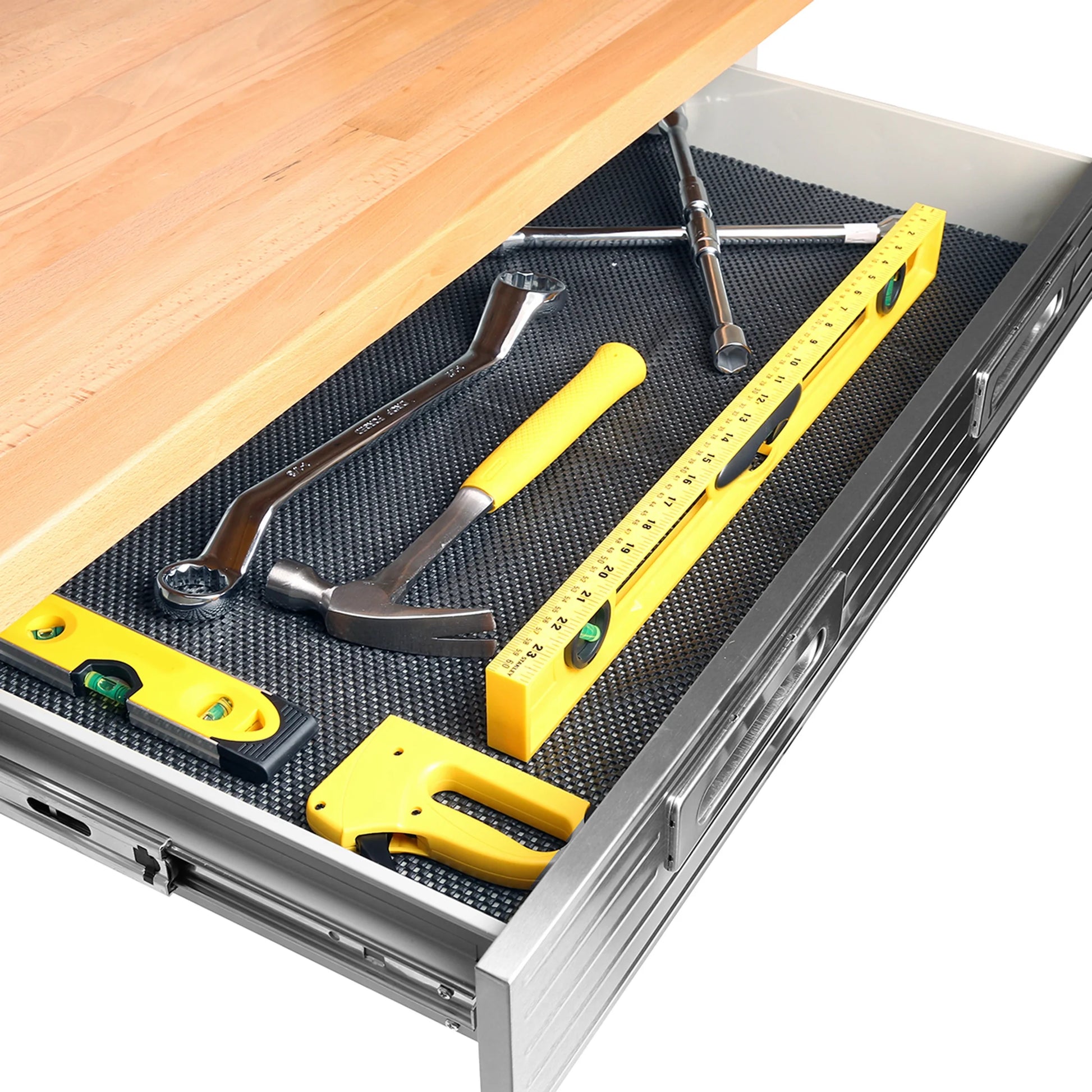 Seville Classics UltraHD Heavy Duty Commercial Lighted Workcenter Workbench w/Pegboard, Granite, 48" W x 24" D x 65.5" H