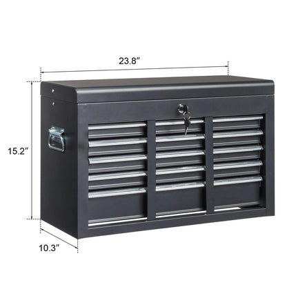 CGDYCF Portable 5-Drawer Metal Tool Chest Cabinet with Lock, Ball-Bearing Slides, Steel Tool Box for Garage & Workshop