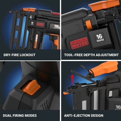 Worx Nitro WX841L.9 20V 16GA Brushless Finish Nail Gun (Tool Only)
