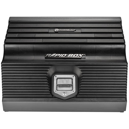 Powerbuilt 26 Inch Rapid Box Portable Slant Front Tool Box - Gray - 240111