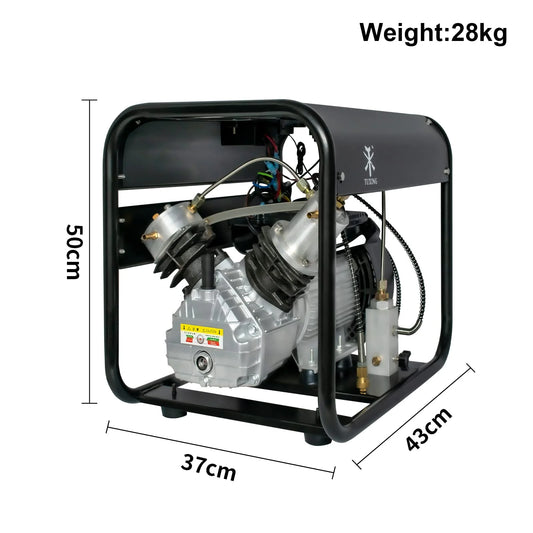 TUXING 4500Psi Pcp Compressor,Double Cylinder Scuba Air Compressor,Manually Stop Version,High Pressure Air Pump for Air Rifle Gun 6.8L Scuba Tank,Paintball Gun 30Mpa 110V(TXED011)