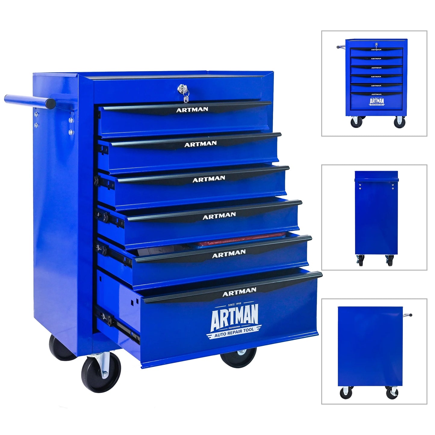 ARTMAN 20" 6-Drawer Tool Chest Cabinet with Ball Bearing Drawer Slides, Steel Tool Storage Box Organizer for Garage Workshop Repair Shop