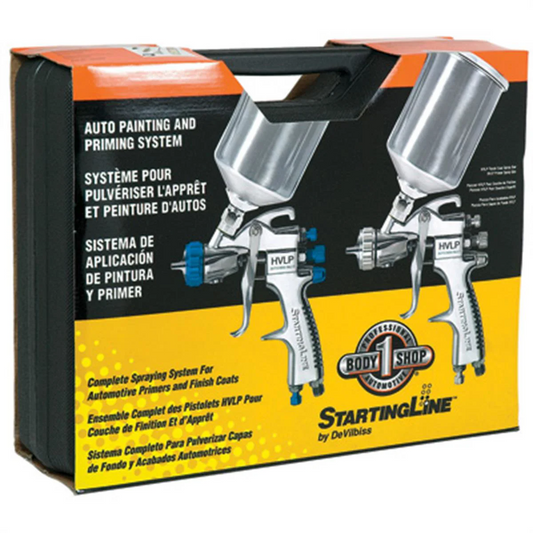 DeVilbiss 600cc HVLP Gravity Feed Spray Gun Kit, 2 Pieces