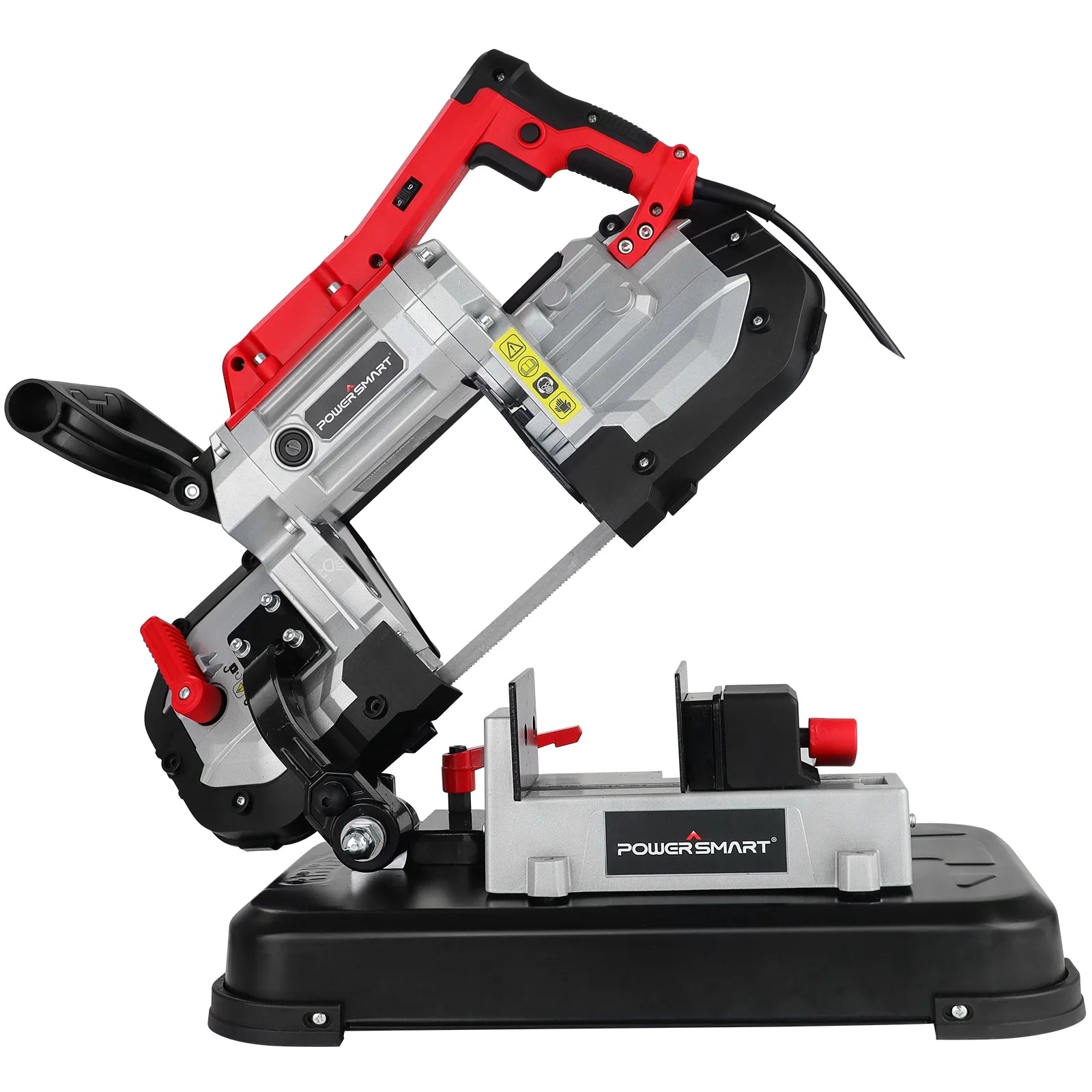 PowerSmart Electric Portable Band Saw Removable Alloy Steel Base 10 Amp Cut Precision Variable Speed