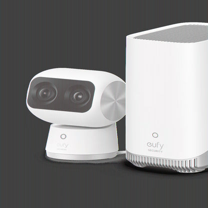 eufy Security Indoor Cam S350, Dual Cameras, 4K UHD Resolution Security Camera with 8? Zoom and 360? PTZ