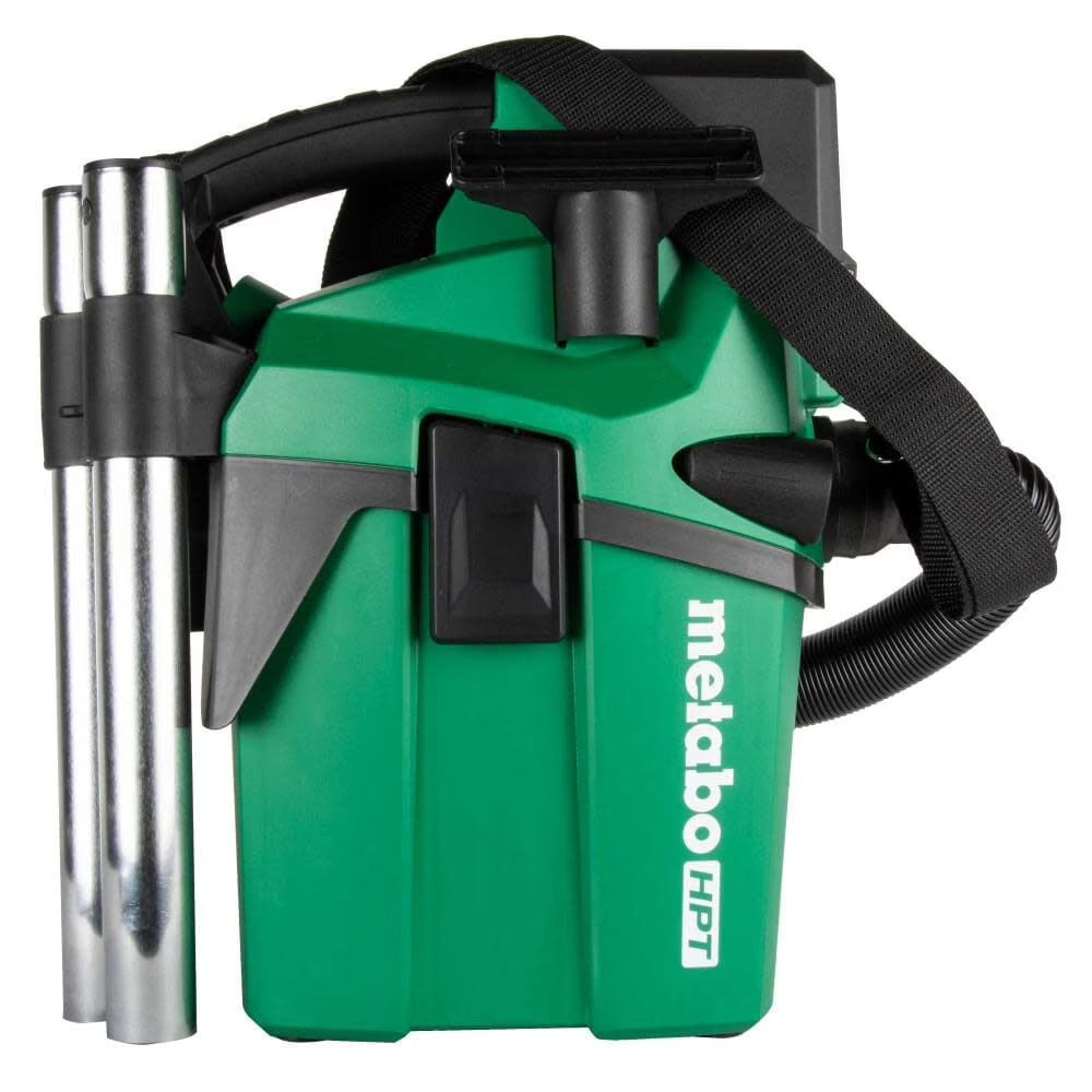Metabo HPT 18V Cordless Wet/Dry Vacuum, 1.6 Gallon HEPA Filter Vacuum, Powerful 74 CFM Airflow, 8 ft. of Stretchable Hose, Eco and Boost Modes, Lightweight Design, Tool Body Only, RP18DAQ4