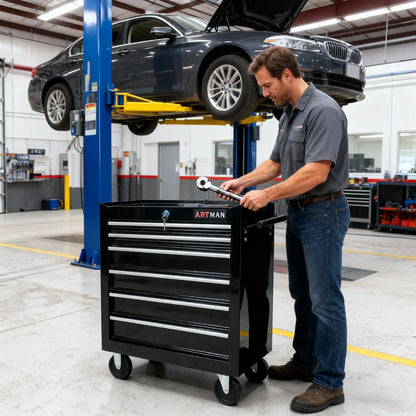 ARTMAN 7 Drawer Tool Rolling Storage Cart ,Tool Boxes Tool Chest with Wheels and Drawers for Garage Workshop Warehouse