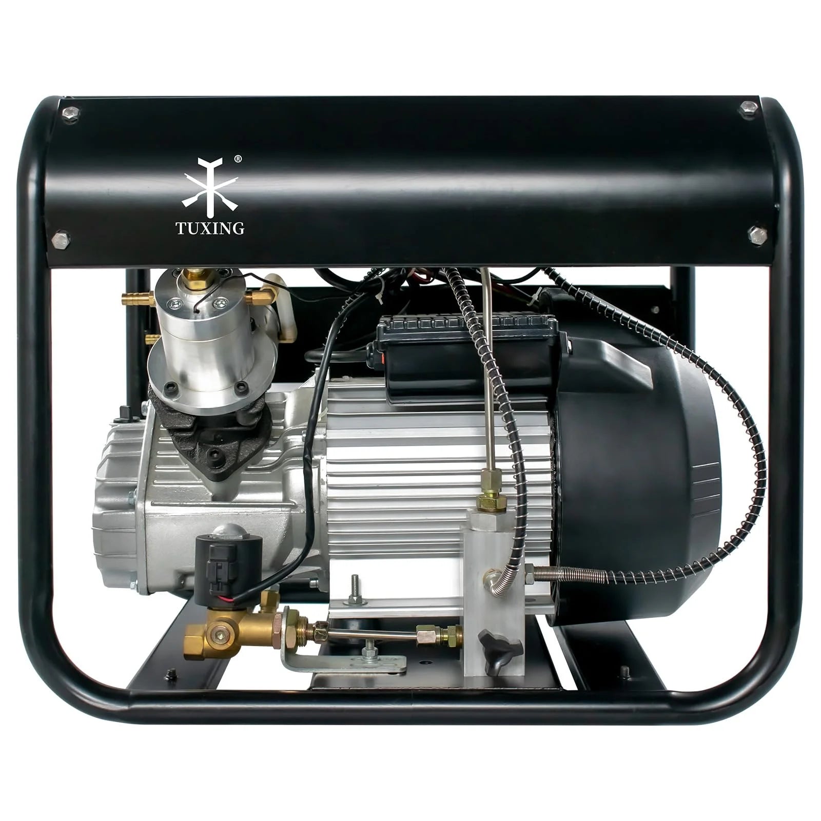 TUXING 4500Psi Pcp Air Compressor Double Cylinder High Pressure Air Compressor Auto Stop and Auto Purge for PCP Rifle Tank Gas Scuba Filling 110V TXED013