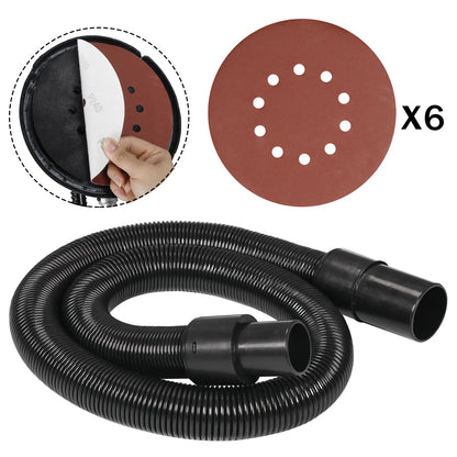 Electric Variable Speed Vacuum Drywall Sander with Handle Hose & 6 Discs