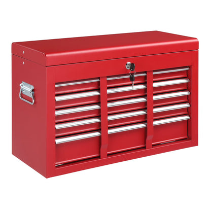 Ktaxon Tool Box, Portable 5 Drawer Steel Toolbox with Top Storage Tray & Carrying Handle, for Garage Trunk Household, Black