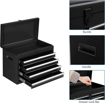 Ktaxon, 44.09 lb, 22.95" Steel 5-Drawer Rolling Tool Chest Black