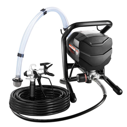 KFFKFF Stand-Mounted Paint Sprayer, 650W Energy-Efficient Sprayer, 3000PSI Electric Paint Dispensing Gear with Extendable Rod and Maintenance Implements for Interior and Exterior Furniture, Barriers