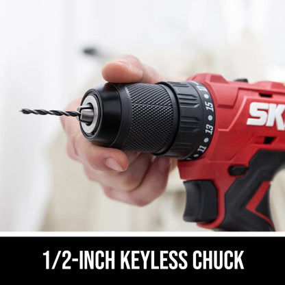 SKIL PWRCORE 20? Brushless 20V 1/2 In. Drill Driver with 2.0Ah Battery and Standard Charger-DL6280B-10
