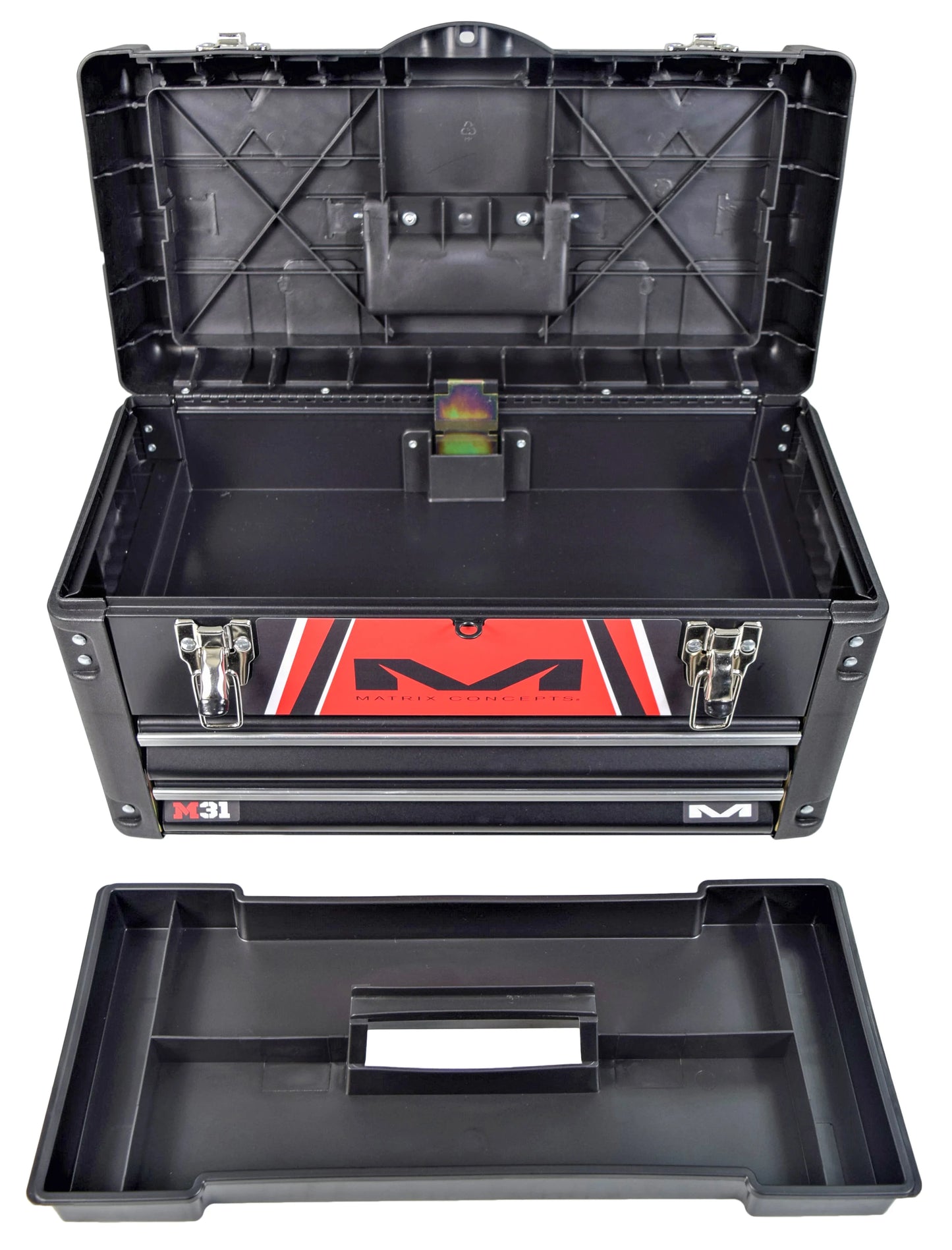 Matrix Concepts M31 Worx 2 Drawer Portable Tool Box (Black/Red) M31-402