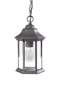 5185BK-Acclaim Lighting-Madison - One Light Outdoor Hanging Lantern - 6 Inches Wide by 12 Inches High